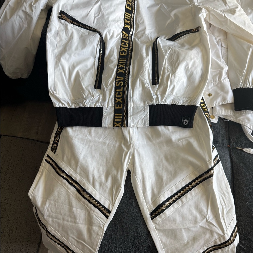 EXCLSV White Tracksuit with Black Accents